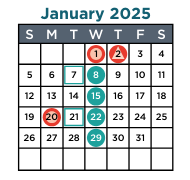 District School Academic Calendar for Fletcher/maynard Academy for January 2025