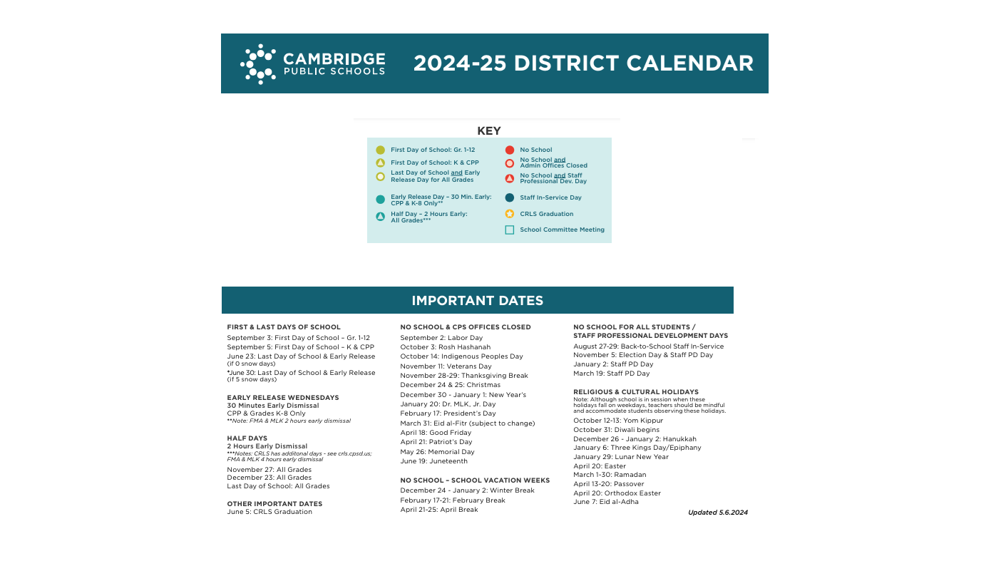 District School Academic Calendar Key for Fletcher/maynard Academy