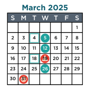 District School Academic Calendar for Fletcher/maynard Academy for March 2025
