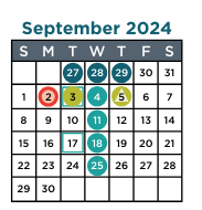 District School Academic Calendar for Fletcher/maynard Academy for September 2024