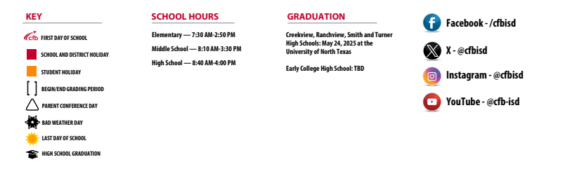 District School Academic Calendar Key for Pre-k Ctr II