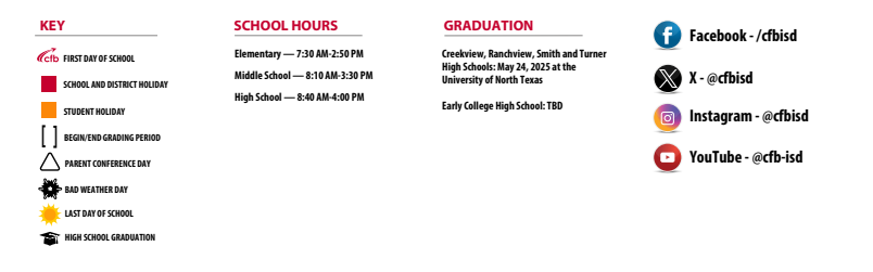 District School Academic Calendar Key for Bush Middle School