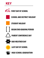 District School Academic Calendar Legend for Mccoy Elementary