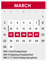 District School Academic Calendar for Rosemeade Elementary for March 2025