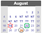 District School Academic Calendar for Seeliger Elementary School for August 2024