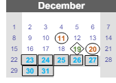 District School Academic Calendar for Seeliger Elementary School for December 2024