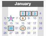 District School Academic Calendar for Seeliger Elementary School for January 2025