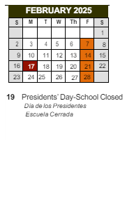 District School Academic Calendar for Marc T. Atkinson Middle School for February 2025