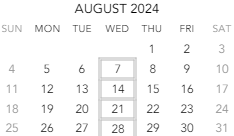 District School Academic Calendar for Maple Grove Elementary School for August 2024