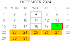 District School Academic Calendar for Maple Grove Elementary School for December 2024