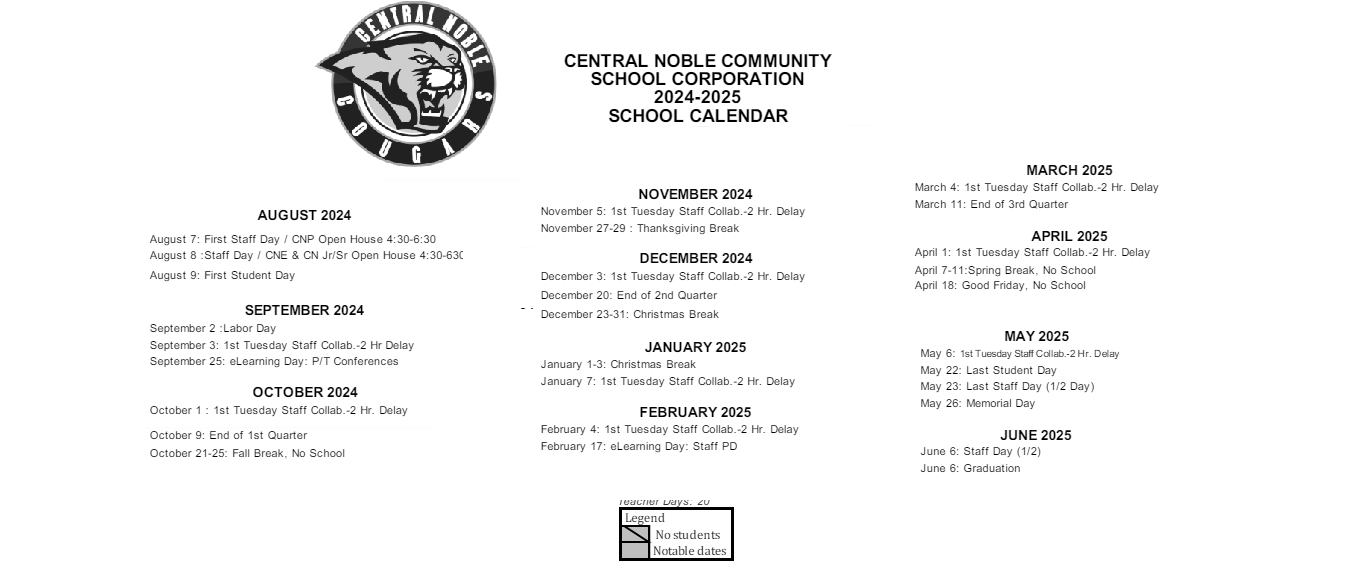 District School Academic Calendar Key for Albion Elementary School