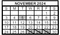 District School Academic Calendar for Albion Elementary School for November 2024