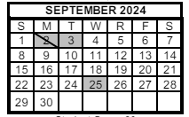 District School Academic Calendar for Albion Elementary School for September 2024