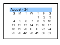 District School Academic Calendar for Navarrete Elementary for August 2024