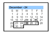 District School Academic Calendar for Navarrete Elementary for December 2024
