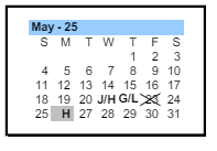 District School Academic Calendar for Navarrete Elementary for May 2025