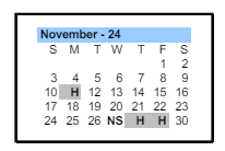 District School Academic Calendar for Navarrete Elementary for November 2024