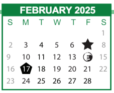 District School Academic Calendar for Pulaski Elementary School for February 2025