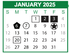 District School Academic Calendar for Howard Elementary School for January 2025