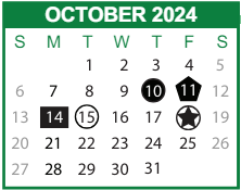 District School Academic Calendar for Coastal Middle School for October 2024