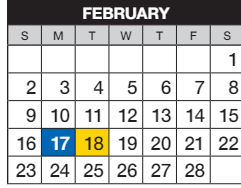 District School Academic Calendar for Prairie Middle School for February 2025