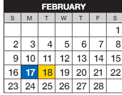 District School Academic Calendar for Willow Creek Elementary School for February 2025