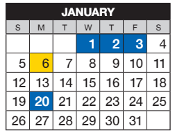 District School Academic Calendar for Willow Creek Elementary School for January 2025