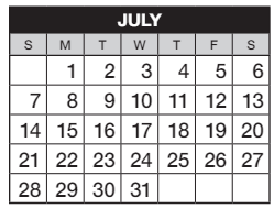 District School Academic Calendar for Cimarron Elementary School for July 2024