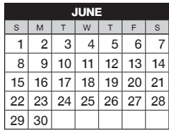 District School Academic Calendar for Ponderosa Elementary School for June 2025