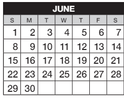 District School Academic Calendar for Sunrise Elementary School for June 2025