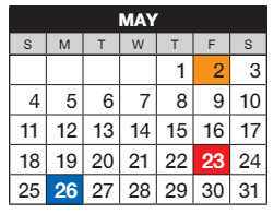 District School Academic Calendar for Sky Vista Middle School for May 2025