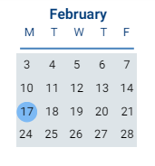 District School Academic Calendar for Cedar Road Elementary for February 2025