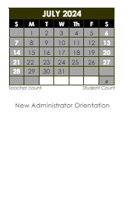 District School Academic Calendar for Spring Trail Elementary School for July 2024