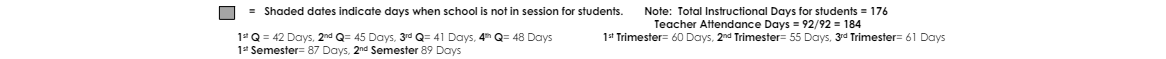 District School Academic Calendar Key for Wayne Elem School
