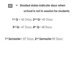 District School Academic Calendar Legend for Spring Trail Elementary School