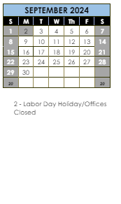 District School Academic Calendar for Liberty Elem School for September 2024