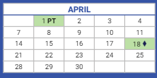 District School Academic Calendar for Cuffe Math-sci Tech Elementary Academy for April 2025