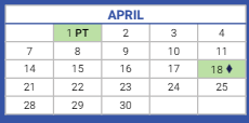 District School Academic Calendar for Fenger Academy High School for April 2025