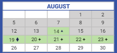 District School Academic Calendar for Cuffe Math-sci Tech Elementary Academy for August 2024