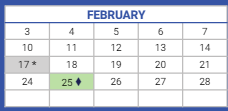 District School Academic Calendar for Acad Of Comm & Tech Charter HS for February 2025