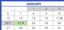 District School Academic Calendar for Bright Elementary School for January 2025