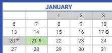 District School Academic Calendar for Cleveland Elementary School for January 2025