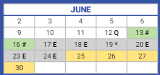 District School Academic Calendar for Mcauliffe Elementary School for June 2025