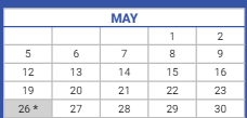 District School Academic Calendar for Hughes C Elementary School for May 2025