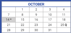 District School Academic Calendar for Canty Elementary School for October 2024