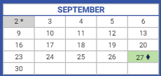 District School Academic Calendar for Bright Elementary School for September 2024