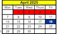 District School Academic Calendar for Crofton Elementary School for April 2025