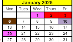 District School Academic Calendar for Crofton Elementary School for January 2025