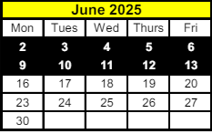 District School Academic Calendar for Crofton Elementary School for June 2025