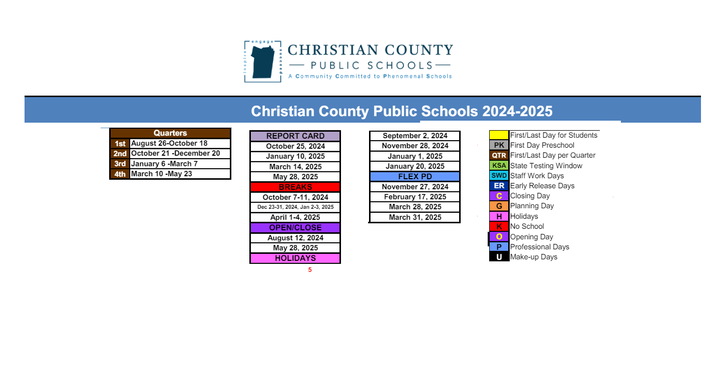 District School Academic Calendar Key for Crofton Elementary School
